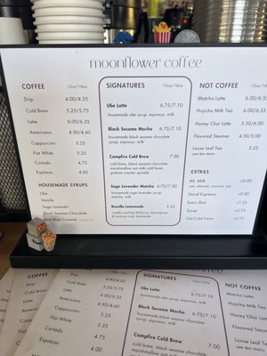 Menu photo 1 Moonflower Coffee Denver, CO