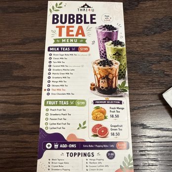 Thai 4 U - Bubble tea menu - Thai Near Me - Dardenne Prairie, Missouri Thai 4 U - Bubble tea menu - Thai Near Me - Dardenne Prairie, Missouri
