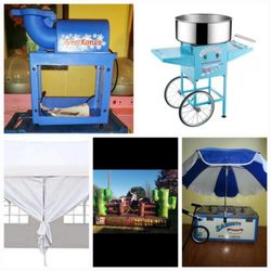 Fiesta Bounce Houses - Snowcone machine 
Cotton candy machine 
Party tents 
Bull ride 
Mechanical bull 
Toro mecanico 
Hot dog Cart