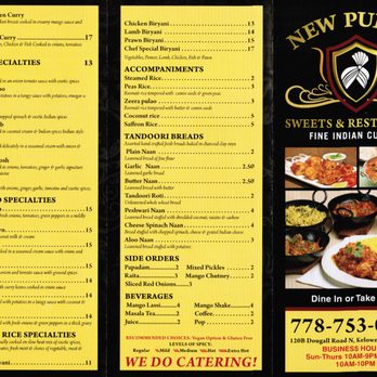 New Punjab Sweets & Restaurant - menu - Pakistani Near Me - Kelowna, British Columbia New Punjab Sweets & Restaurant - menu - Pakistani Near Me - Kelowna, British Columbia