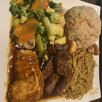 Fuji Sushi - Teriyaki combo steak and salmon - Sushi Bars Near Me - Canton, Ohio