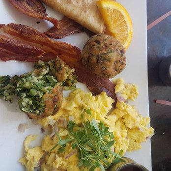 Blue Daisy - Organic scrambled eggs and a crepe. Yum!! - Creperies Near Me - Santa Monica, California Blue Daisy - Organic scrambled eggs and a crepe. Yum!! - Creperies Near Me - Santa Monica, California