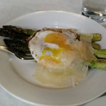 Echo & Rig - Asparagus with an egg and shaved Parmesan cheese. Vegetable, protein, and dairy on one plate! It tastes even better than it looks! - Steakhouses Near Me - Las Vegas, Nevada Echo & Rig - Asparagus with an egg and shaved Parmesan cheese. Vegetable, protein, and dairy on one plate! It tastes even better than it looks! - Steakhouses Near Me - Las Vegas, Nevada