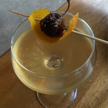 Thai Pepper - New cocktail! Toki whisky Manhattan, forest bitters, Oregon Bordeaux-soaked cherry. Excellent! - Thai Near Me - Ashland, Oregon