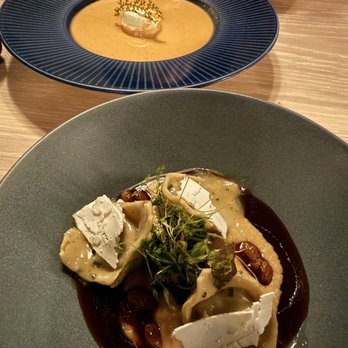 Narcoossee's - Lobster Bisque, Brisket and Ricotta Tortelloni - New American Near Me - Lake Buena Vista, Florida
