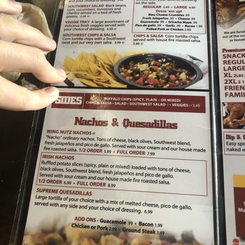 Wing Nutz - Menu - Sports Bars Near Me - Ogden, Utah