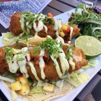 Lighthouse - Fish Tacos (sub beer battered cod for blackened mahi-mahi) - $15 - Breakfast & Brunch Near Me - Newport Beach, California