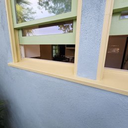 Look at that! A gorgeous, wholesome, solid piece of redwood for a new sill. The trims perfect again. Everything painted to match! Look at that! A gorgeous, wholesome, solid piece of redwood for a new sill. The trims perfect again. Everything painted to match!