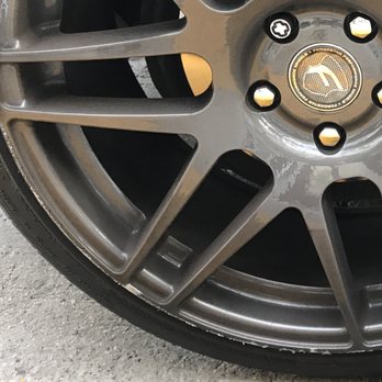 Resurrect Wheel Recon - Before, about 16 inches of curb rash. - Wheel & Rim Repair Near Me
