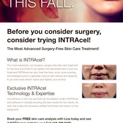 Lina Diminno Med Spa - INTRAcel Skin Rejuvenation - A revolution in skin resurfacing for the face and body