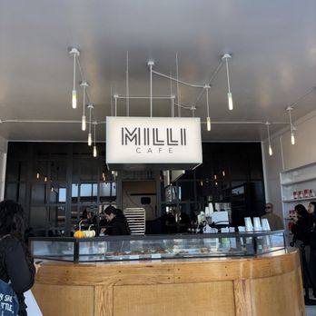 Milli Cafe - Inside as we wait for our matcha lattes - Cafes Near Me - Millbrae, California