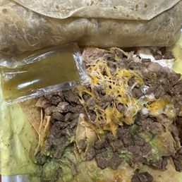 Breakfast Bacon Burrito, Carne Asada Fries Nacho Breakfast Bacon Burrito, Carne Asada Fries Nacho