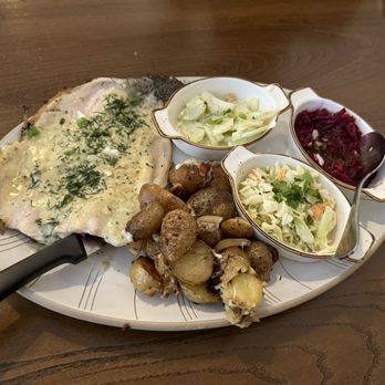 Qulinarnia - Rainbow trout entree, $23.92, very fresh and delicious. - Polish Near Me - Mount Prospect, Illinois