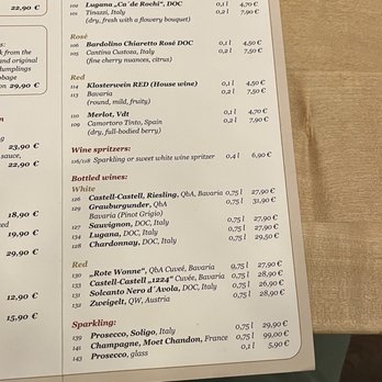 Augustiner Klosterwirt - Menu - Bavarian Near Me - Munich, BY