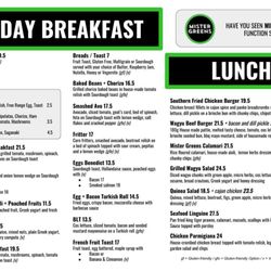 Mister Greens Cafe & Grill - All Day Breakfast and Lunch Menu