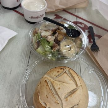 Sourdough & Co - Bread bowl and chicken Cesar salad - Salad Near Me - Pinole, California Sourdough & Co - Bread bowl and chicken Cesar salad - Salad Near Me - Pinole, California