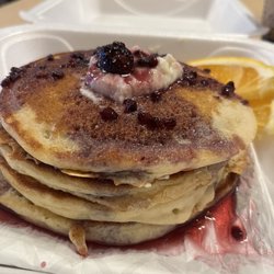 Drip Jar - Ricotto BlackBerry Orange Stack.  Everything is served in to go containers even if you eat in