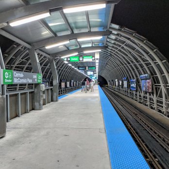 CTA - Cermak-McCormick Place [Green] - Cermack: Platform - Public Transportation Near Me - Chicago, Illinois