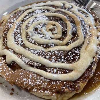 Jam Cafe on Beatty - Cinnamon Bun pancake: one was plenty! - Breakfast & Brunch Near Me - Vancouver, British Columbia Jam Cafe on Beatty - Cinnamon Bun pancake: one was plenty! - Breakfast & Brunch Near Me - Vancouver, British Columbia