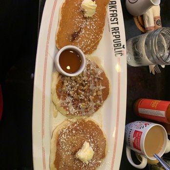 Breakfast Republic - Pancake trio - Breakfast & Brunch Near Me - San Diego, California Breakfast Republic - Pancake trio - Breakfast & Brunch Near Me - San Diego, California