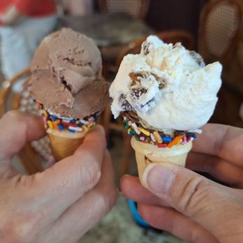 The Plush Horse - Rum raisin and chocolate peanut butter pony cones - Ice Cream & Frozen Yogurt Near Me - Palos Park, Illinois