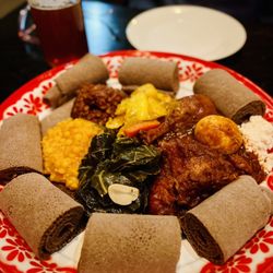 Abyssinian Kitchen - 2 entrees on 1 big platter