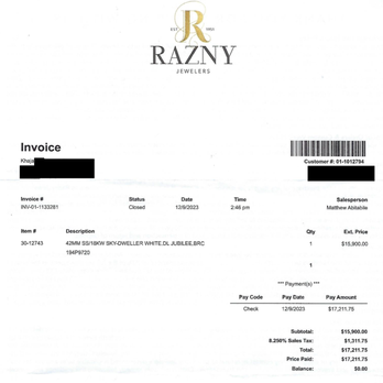 Razny Jewelers - Watches Near Me - Chicago, Illinois