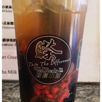 Ten Ren Tea - Healthy, yet refreshing--toppings: jujube (red dates), fresh grass jelly and dried longan - Coffee & Tea Near Me - Milpitas, California