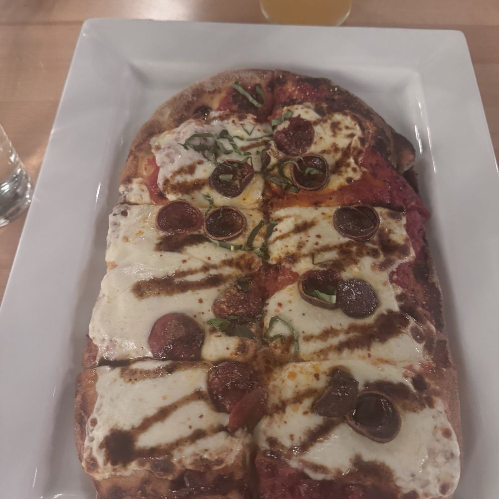 Pepperoni hot honey flatbread