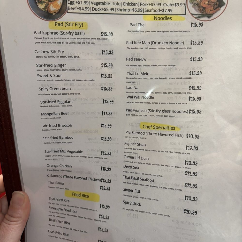Thai Chef - Menu - Thai Near Me - Siloam Springs, Arkansas