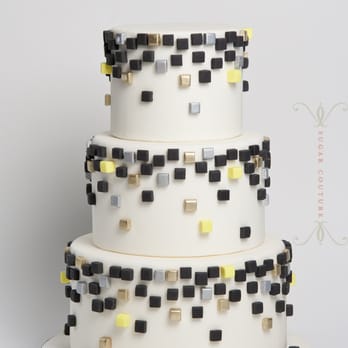 Sugar Couture - Modern Block Wedding cake - Bakeries Near Me