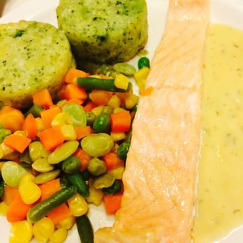 IKEA - Fish filet with veggie medallions & steamed veggies and sauce - Home Decor Near Me - Emeryville, California IKEA - Fish filet with veggie medallions & steamed veggies and sauce - Home Decor Near Me - Emeryville, California