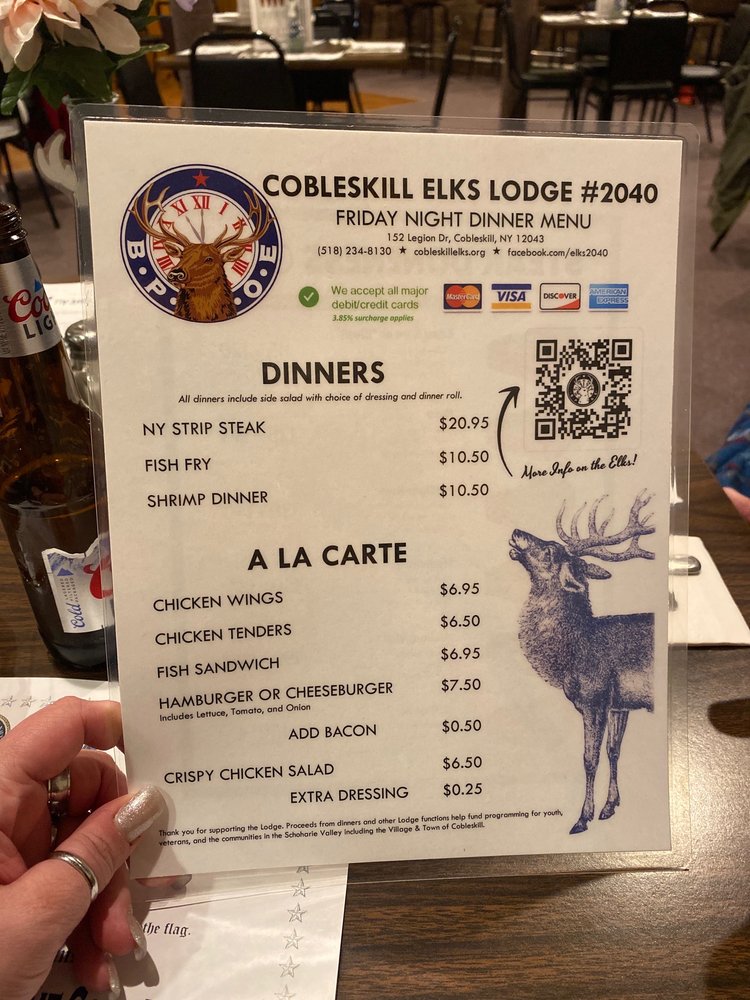 Open for Business ELKS B P O LODGE 2040 1 Legion Dr, Cobleskill