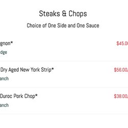 Village Chophouse - Steaks & Chops - Menu