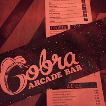 Cobra Arcade Bar - Menu - Bars Near Me - Phoenix, Arizona
