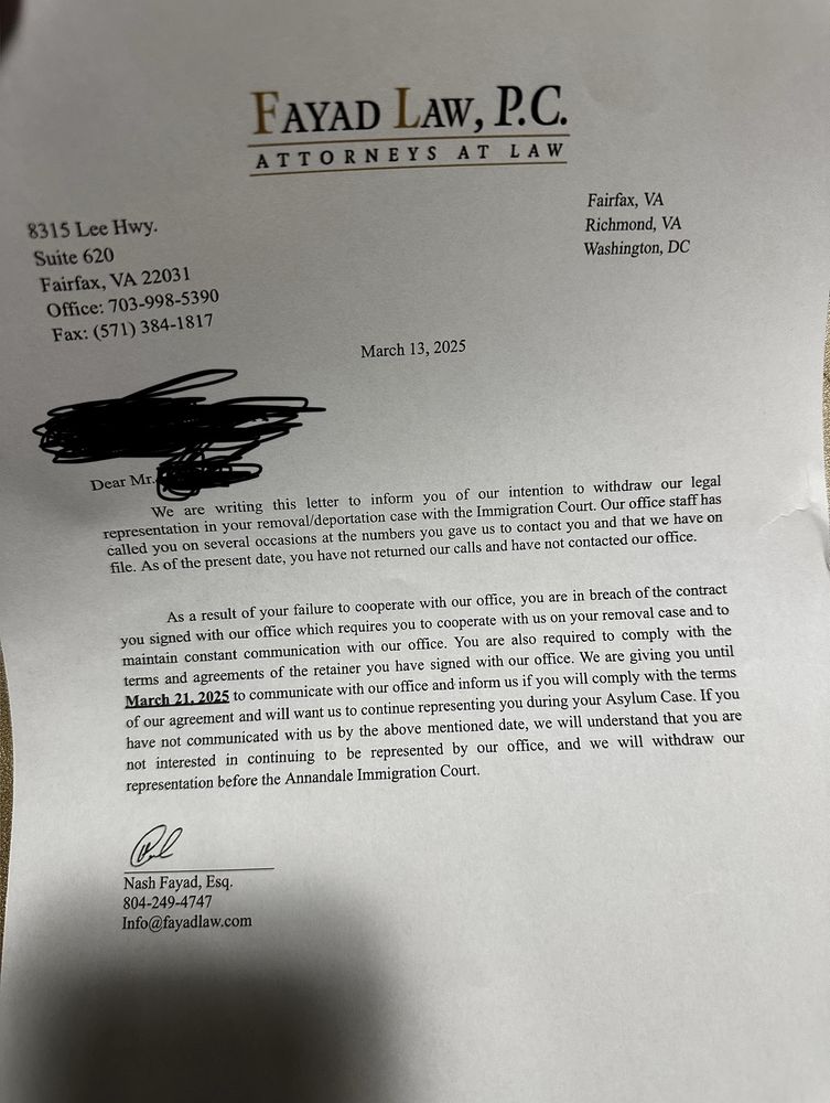 Fayad Law, P.C. - immigration attorney in Richmond, VA