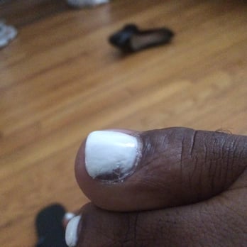 The Pamper Room Nail Spa - This is unacceptable. And was told not to put on any shoes for the rest of the night. Lol. - Nail Salons Near Me - Oak Park, Illinois