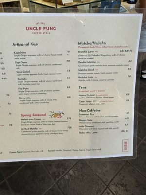 Menu photo 2 Uncle Fung Coffee Stall Alhambra, CA Menu photo 2 Uncle Fung Coffee Stall Alhambra, CA