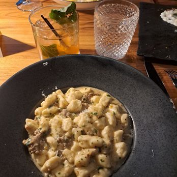 Adelina - Gnochetti alla norcina with fragolina cocktail - Italian Near Me - Detroit, Michigan Adelina - Gnochetti alla norcina with fragolina cocktail - Italian Near Me - Detroit, Michigan