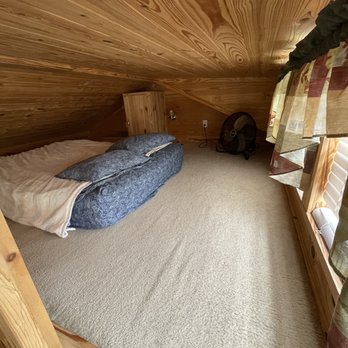 The Cabins On Highport Road - Bear cabin loft with queen mattress -1st view - Vacation Rentals Near Me - Pottsboro, Texas