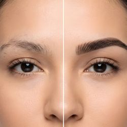 Brow tint, brow lamination services offered at Fusion Salon Jacksonville Florida