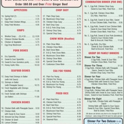 Lucky Dragon Restaurant - Take-out menu