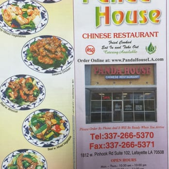 Panda House - a menu for a chinese restaurant - Chinese Near Me - Lafayette, Louisiana Panda House - a menu for a chinese restaurant - Chinese Near Me - Lafayette, Louisiana