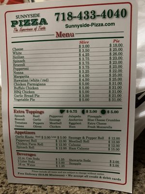 Menu photo 4 Sunnyside Pizza Sunnyside, NY Menu photo 4 Sunnyside Pizza Sunnyside, NY