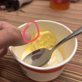 Whit's Frozen Custard - this is a photo of me holding the foreign object i found in my ice cream - Ice Cream & Frozen Yogurt Near Me - New Albany, Ohio Whit's Frozen Custard - this is a photo of me holding the foreign object i found in my ice cream - Ice Cream & Frozen Yogurt Near Me - New Albany, Ohio