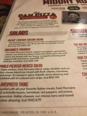 Menu photo 1 Oregano's Scottsdale, AZ