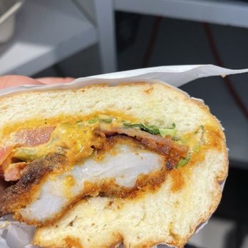 Cal's Fried Chicken & Burgers - Raw shrimp in po boy. - Burgers Near Me - Berkeley, California Cal's Fried Chicken & Burgers - Raw shrimp in po boy. - Burgers Near Me - Berkeley, California