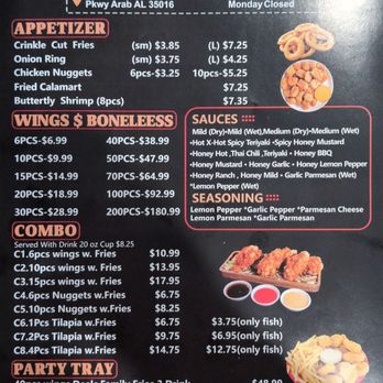 Fried Wings And Poke - Wings and more menu - Chicken Wings Near Me - Arab, Alabama