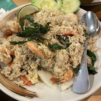 Fern Thai on Main - Prawn Thai Basil fried rice - Thai Near Me - Bellevue, Washington
