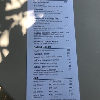 Cafecito - Breakfast menu 10am-11am - Argentine Near Me - Santa Fe, New Mexico Cafecito - Breakfast menu 10am-11am - Argentine Near Me - Santa Fe, New Mexico